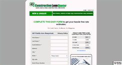 Desktop Screenshot of constructionloanquoter.com