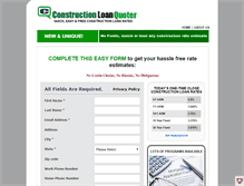 Tablet Screenshot of constructionloanquoter.com